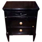 Antique Biedermeier Black Lacquer Cabinet