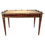 A Fine Russian Mahogany and Brass Bureau Plat