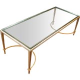 A French Modern Parcel-Gilt and Painted-Iron Low Table