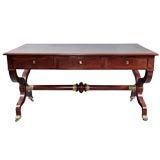 A Charles X Ormolu-mounted Mahogany Bureau Plat A Charles X Ormolu-mounted Mahogany Bureau Plat