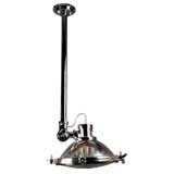 A polished chrome industrial light