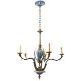 A five arm Wedgwood chandelier