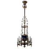 Antique A four-arm moorish revival style chandelier