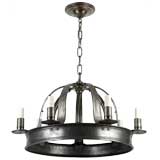 Antique A seven light hoop chandelier