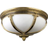 Antique A gilded bronze and enamel flushmount by the E. F. Caldwell Co.