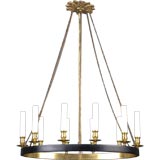 A ten light oval chandelier