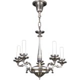 Antique A five arm silver chandelier
