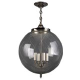 Clear glass and wirework pendant fixture