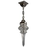 Antique A crystal pendant with nickel fittings