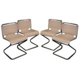 Set of 4 White Sky Chairs.