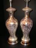 Antique Crackled mercury glass lamps