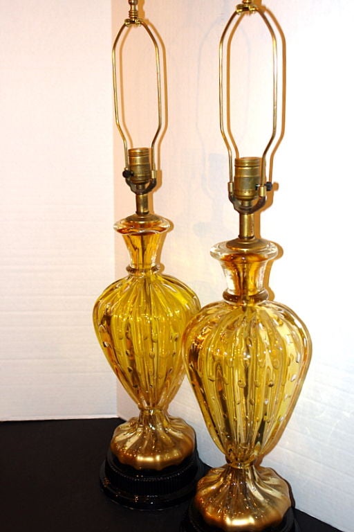 20th Century Murano Glass Table Lamps
