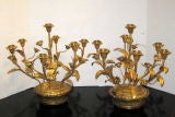 Pair of Gilt Bronze Candelabra