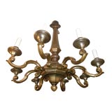 Antique Dutch bronze chandelier