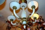 French Opaline Glass Chandelier