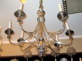 Set of Four English Silver-plated Chandeliers