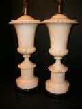 Urn-shaped Alabaster Table Lamps