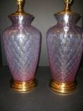 Amethyst Glass Table Lamps
