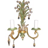 Painted and Gilt Metal Sconces