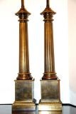 Bronze Column Table Lamps