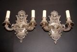 Antique Pewter-hued  Sconces