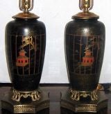 Pair of Chinoiserie Decorated Lamps