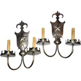 Silver-plated double-light Sconces