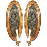 Pair of Carved and Gilt Wood Sconces
