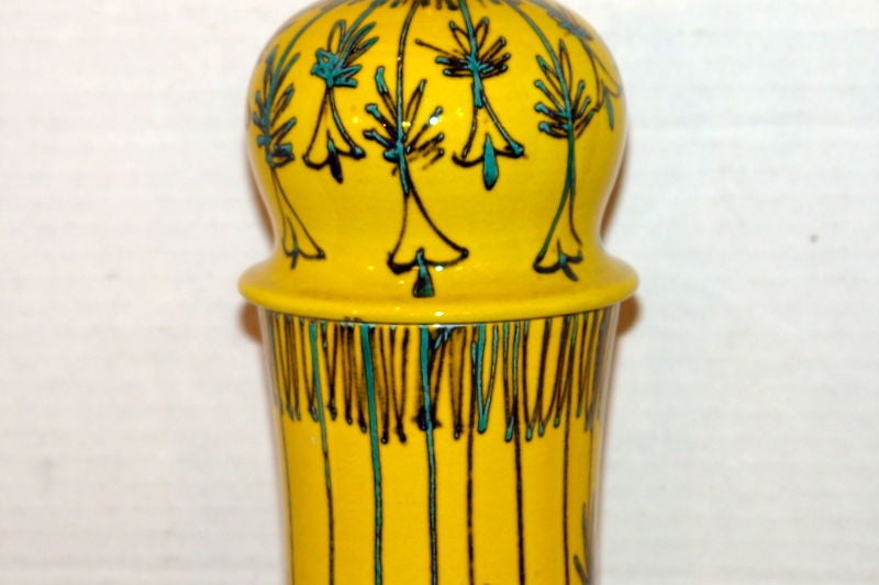 yellow porcelain lamp
