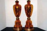 Gold Crackled Mercury Glass Lamps