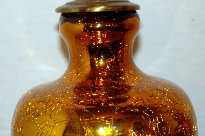Lampes en verre de mercure craquelé d'or en vente 1