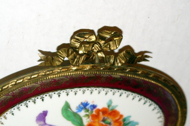 Applique française du 19ème siècle avec insert en porcelaine de Limoges Bon état - En vente à New York, NY