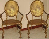 Pair of Gilt Iron Chairs