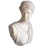 GRAND TOUR MARBLE BUST OF DIANA