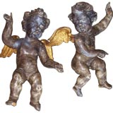 Antique PAIR OF 18TH CENTURY ITALIAN ANGELS