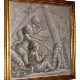 FRENCH GRISAILLE PAINTING ON CANVAS