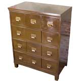 Vintage Industrial Olive Green Metal Storage Cabinet