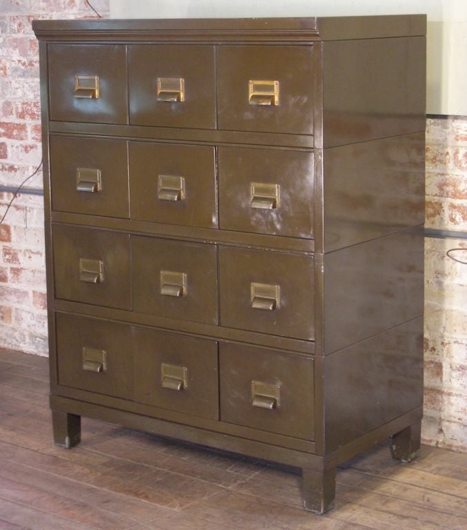Industrial Olive Green Metal Storage Cabinet