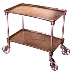 Vintage Industrial Cast Iron  Two Tier Cart / Table