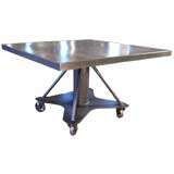 Vintage Industrial Die Lift Cart / Table