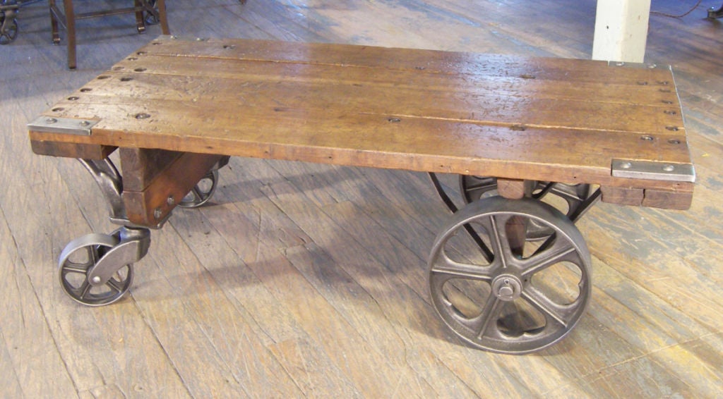 Vintage Industrial Valentine Cart / Coffeetable