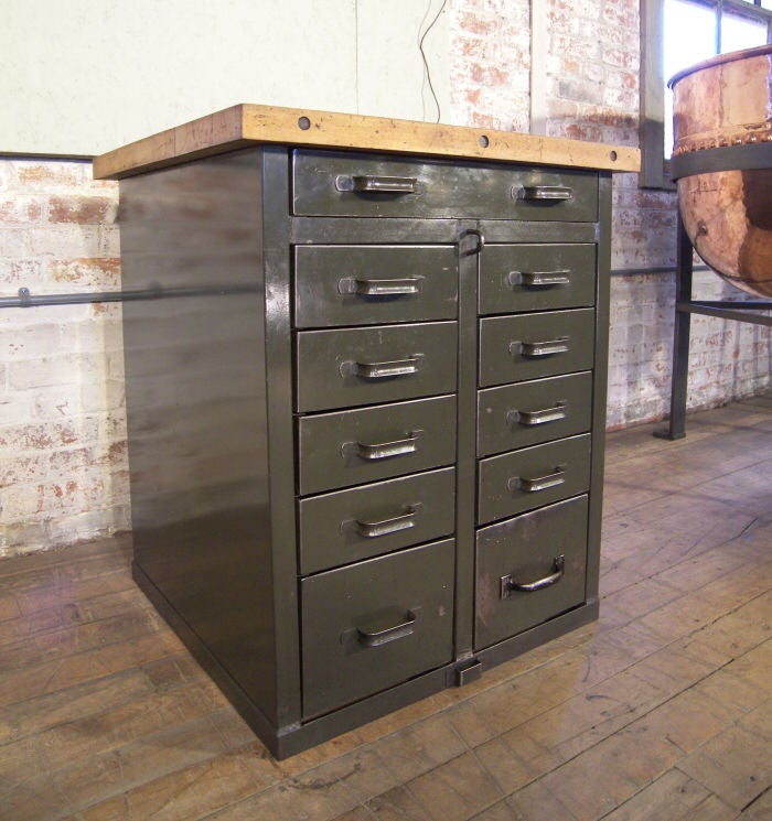 20th Century Vintage Industrial Cabinet
