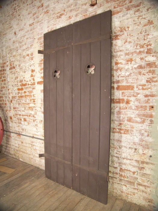 Vintage Wood Shutters / Doors with Metal Hardware.