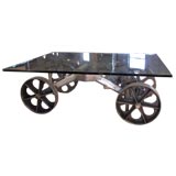 Antique Cast Iron Foundry Cart / Coffeetable