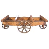 Large Antique Wood Mill Cart
