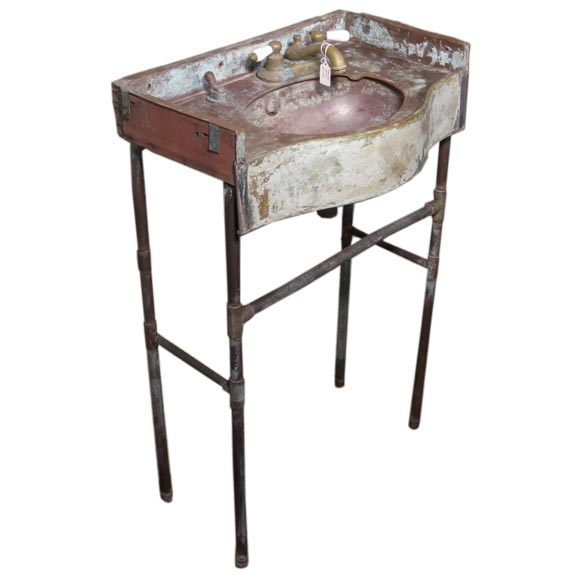 Antique Copper Railroad Sink