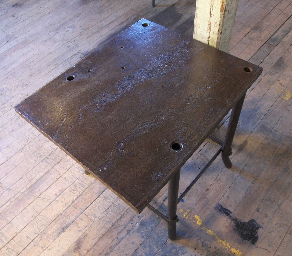 Cast Iron Primitive Industrial Table 2