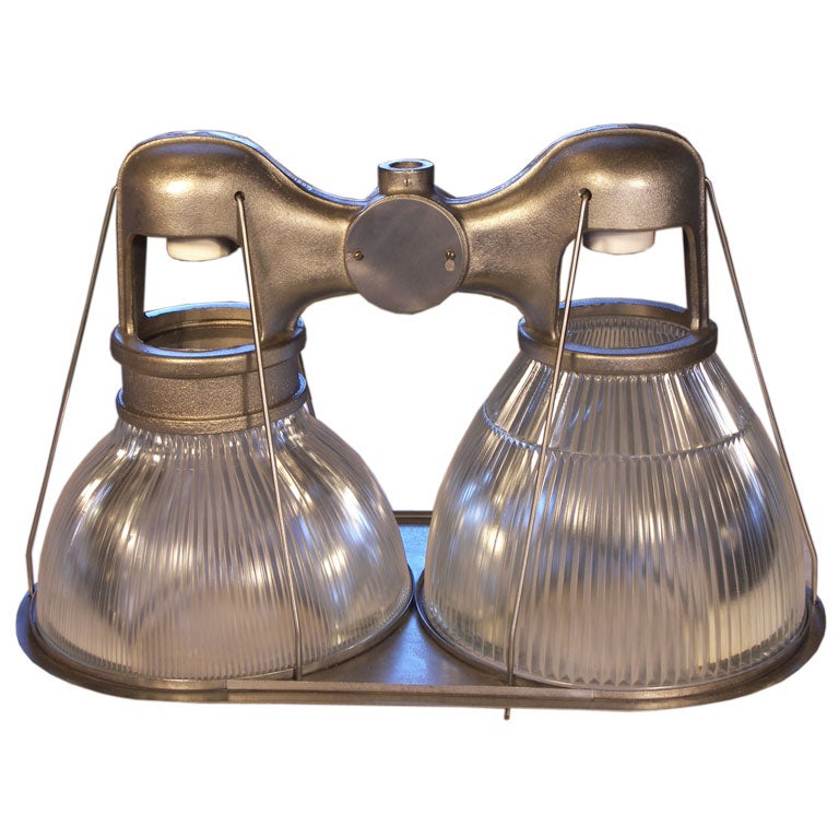 Double Holophane Ceiling Lamp / Light
