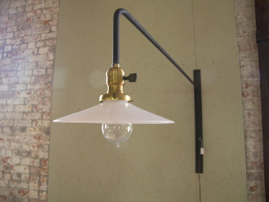 Mid-Century Modern Swing-Arm Wall Sconce For Sale