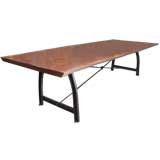 Vintage Free Form Bubinga Wood Conference Table